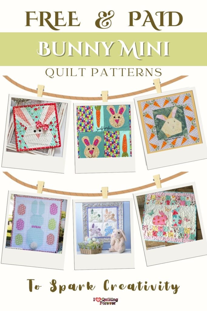 Bunny Mini Quilt Patterns Roundup 4 ILQF Pinterest