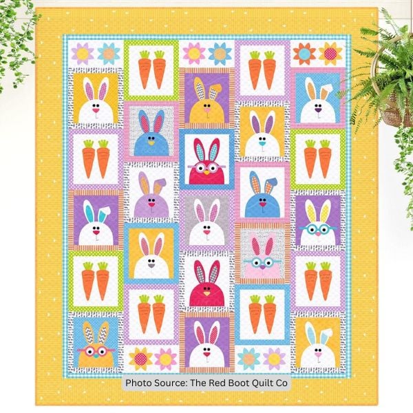 Carrot Patch Bunnies Quilt Pattern - etsy