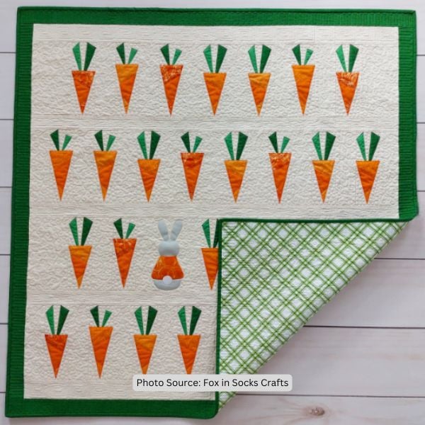 Carrot Quilt Idea from Fox in Socks Crafts