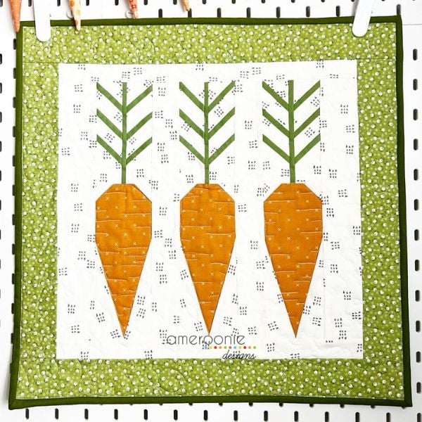 Carrot Trio Mini Quilt Pattern - etsy