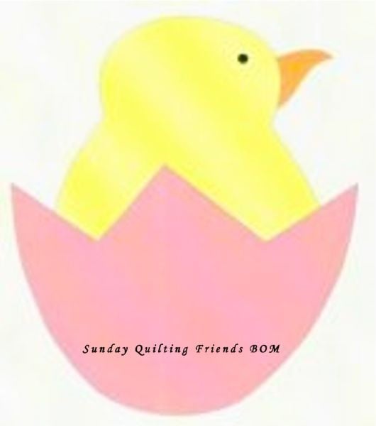 Easter Chick Block - free quilt pattern
