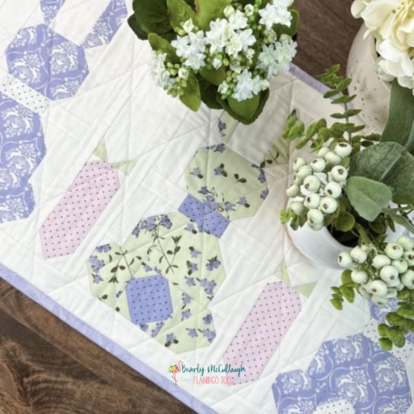 Easter Table Runner Quilt Idea from Flamingo Toes