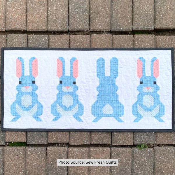 Easter Table Runner Quilt Idea from Sew Fresh Quilts