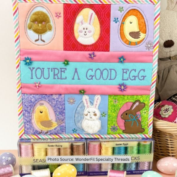 Egg Quilt Idea from WonderFil Specialty Threads