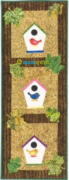 GO! Bird & Birdhouse Skinny - free quilt pattern