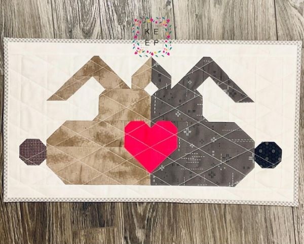 Hopping Heart Mini Quilt Pattern - etsy