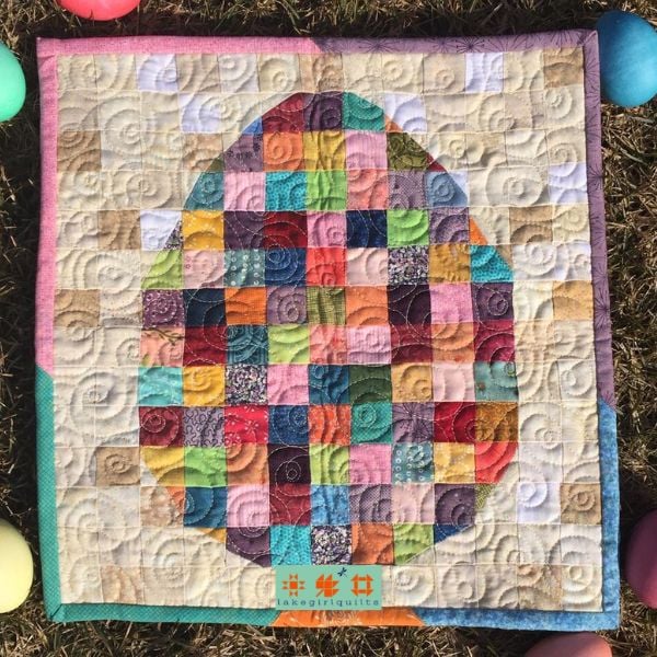Scrappy Easter Egg Mini Quilt Pattern - etsy