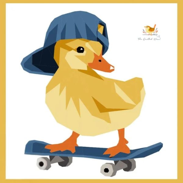 Skateboarding Duck Quilt Pattern - etsy