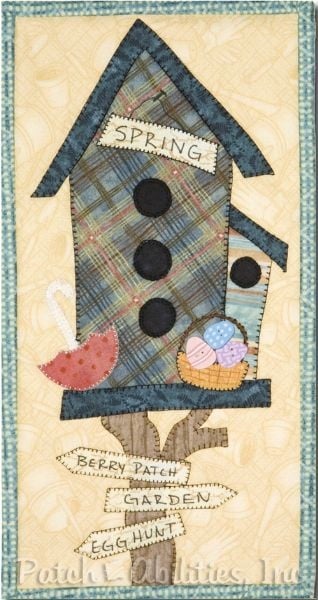 Spring Fling Birdhouse Quilt Pattern - etsy