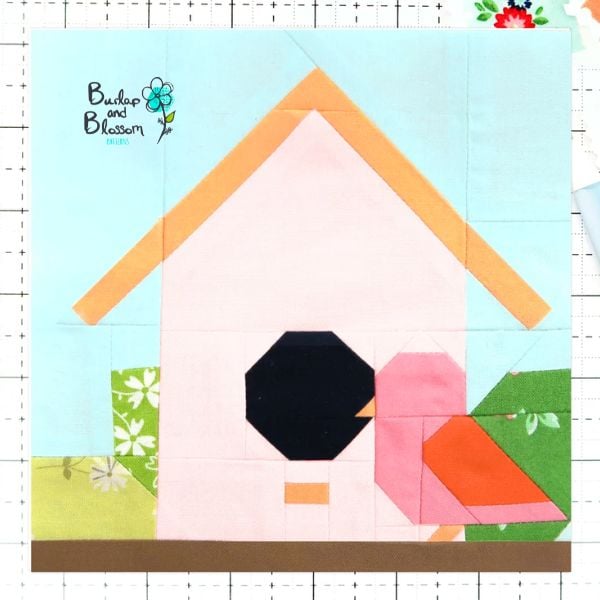 Summer Bird Garden Quilt Block Pattern - etsy