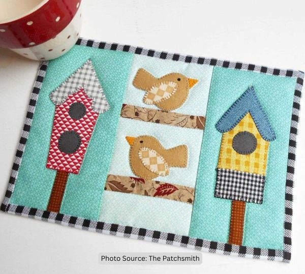 Summer Birdhouse Mug Rug Quilt Pattern - etsy