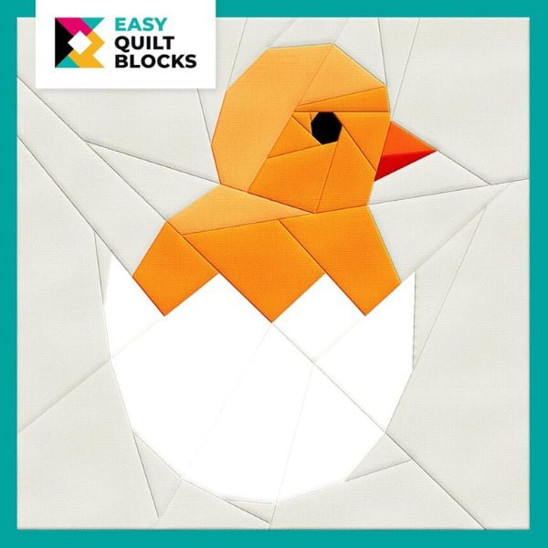 Sunny Chick Quilt Block Pattern - etsy