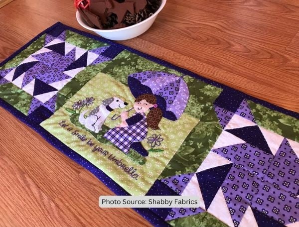 April Rain Table Runner Quilt Pattern - etsy