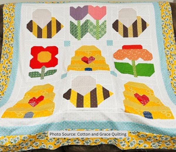 Bee Hive Quilt Idea from Cotton and Grace Quilting
