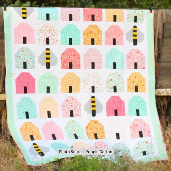 Bee Hive Quilt Idea from Poppie Cotton