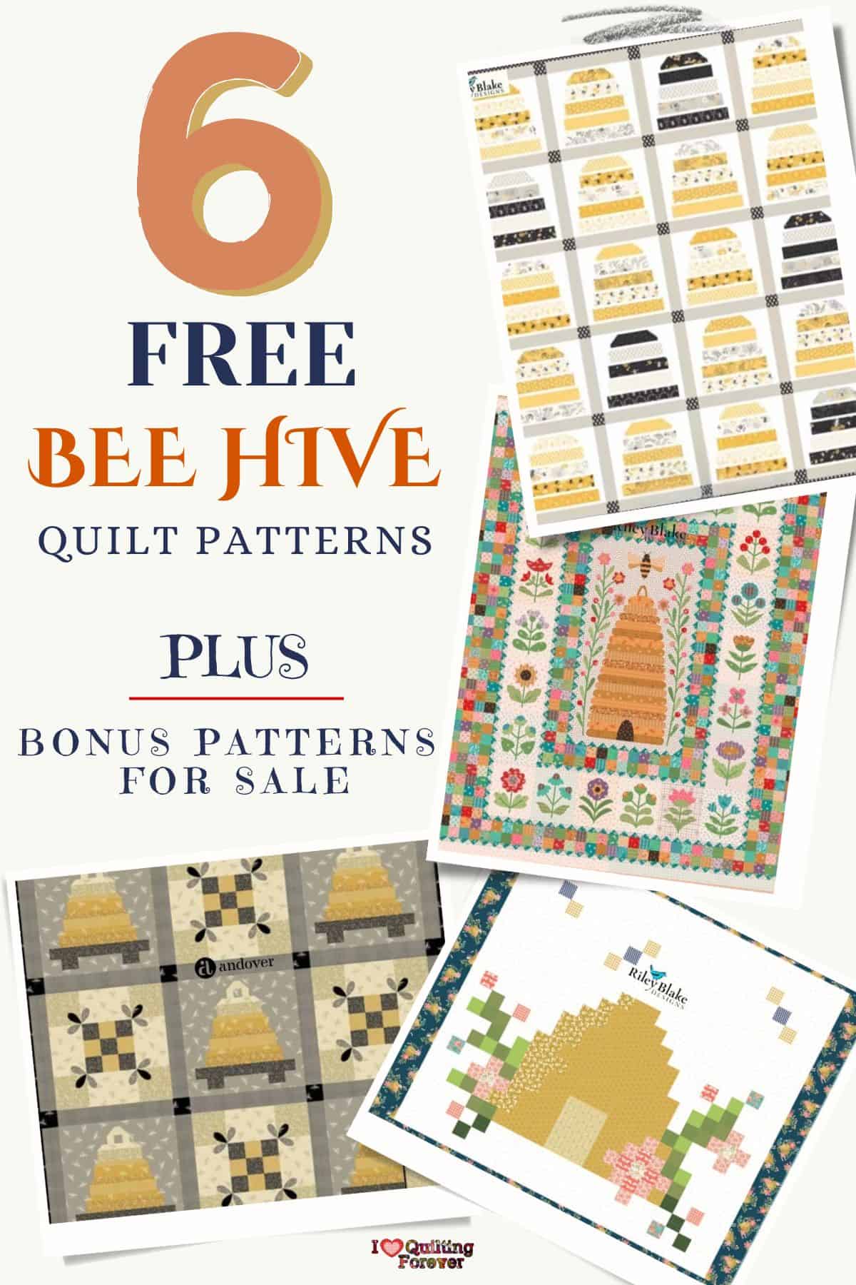 Bee Hive Quilt Patterns Roundup 3 ILQF Pinterest
