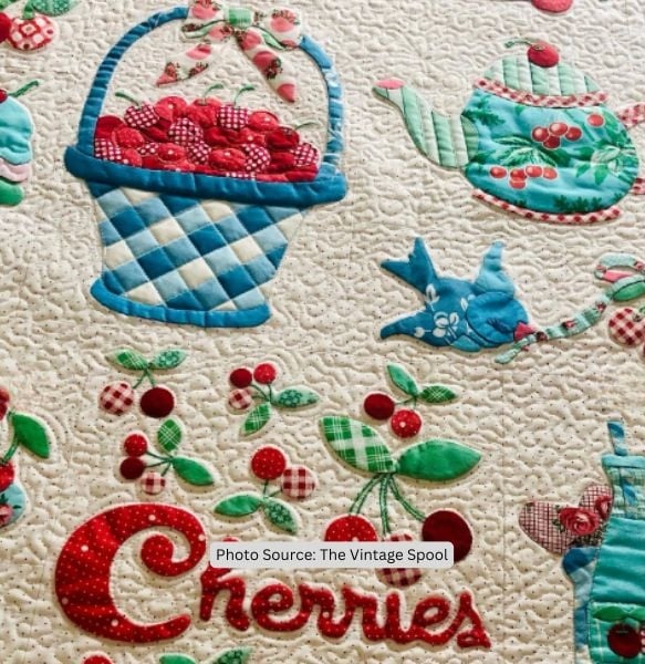 Cherry Quilt Idea from The Vintage Spool