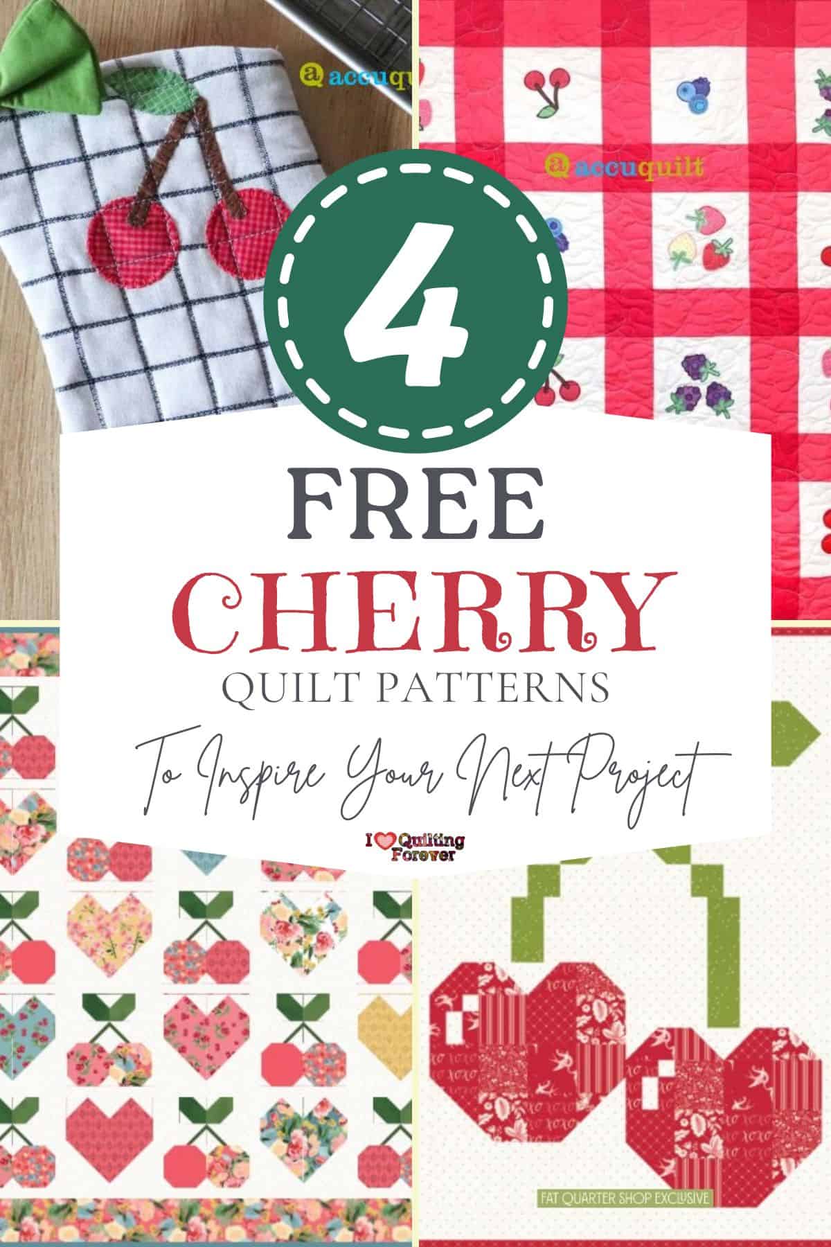 Top 4 Free Cherry Quilt Patterns (+7 Bonus Patterns For Sale) - I Love ...