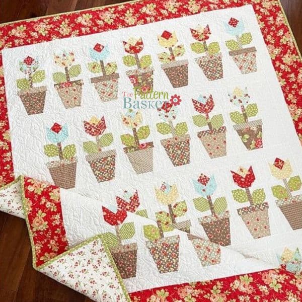 Flower Pots Quilt Pattern - etsy