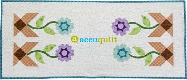 GO! Fancy Flowers Table Runner - free quilt pattern