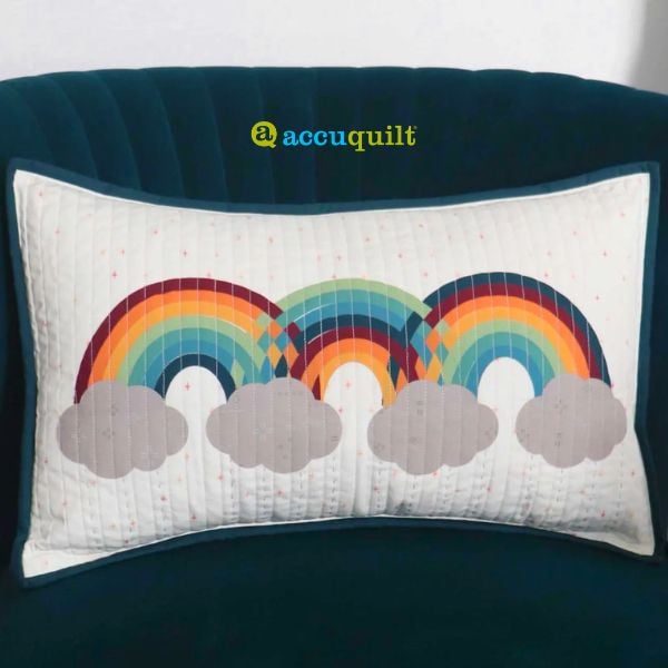 GO! Tangled Rainbow Pillow - free quilt pattern