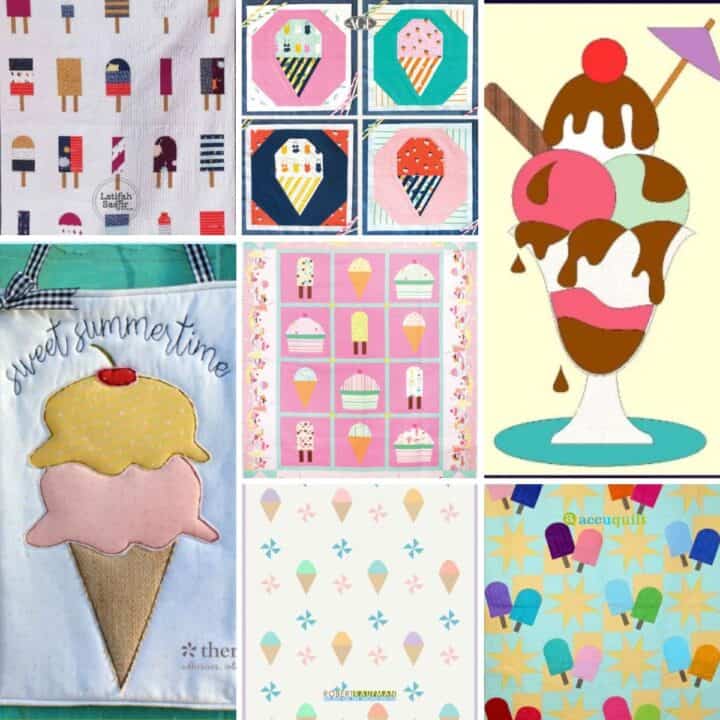 Ice Cream Quilt Patterns Roundup Featured Cover