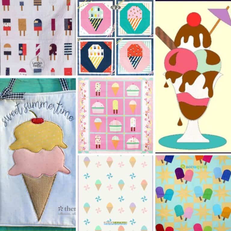 Ice Cream Quilt Patterns Roundup Featured Cover