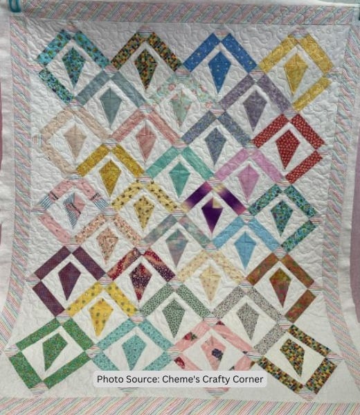 Kite Quilt Idea from Cheme's Crafty Corner
