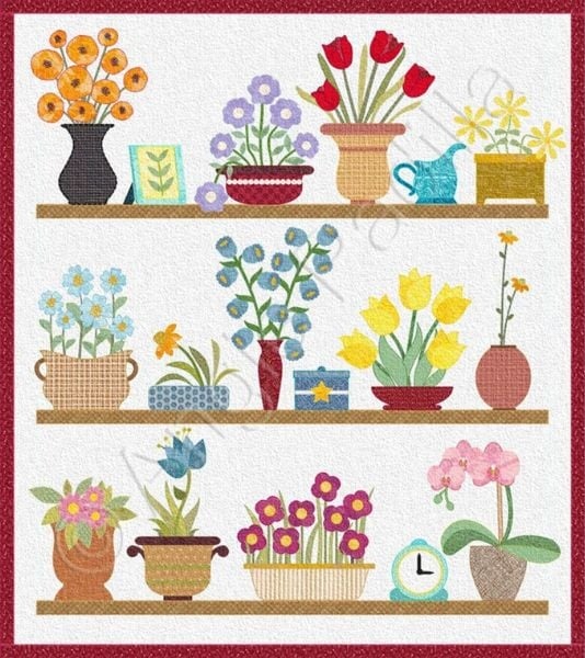 Potted Flowers Quilt Pattern - etsy