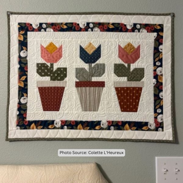 Potted Plant Quilt Idea from Colette L'Heureux