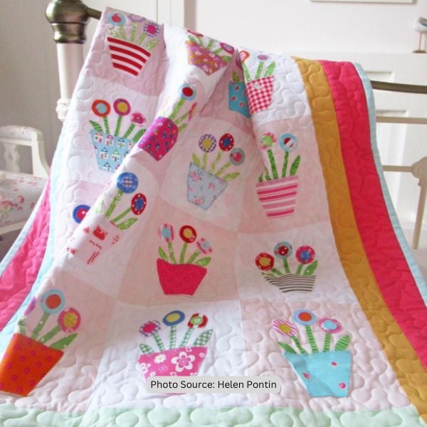 Potted Plant Quilt Idea from Helen Pontin