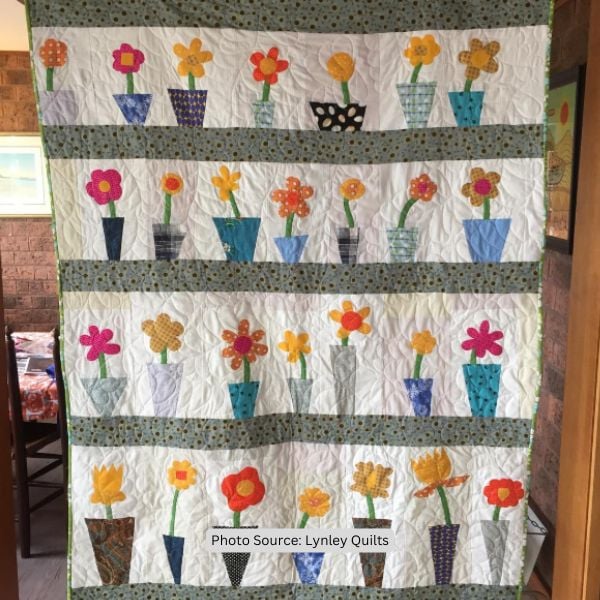 Potted Plant Quilt Idea from Lynley Quilts