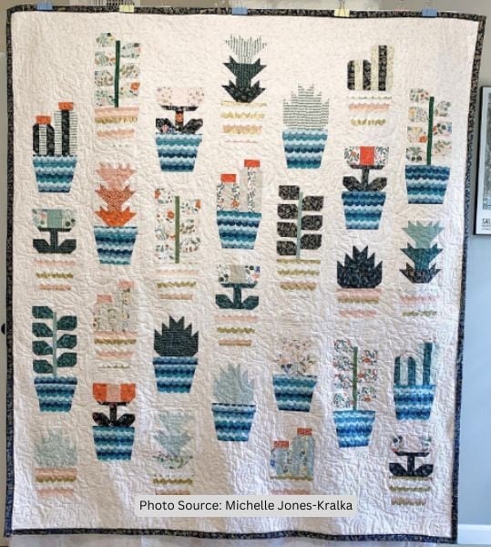 Potted Plant Quilt Idea from Michelle Jones-Kralka
