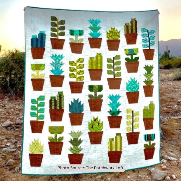 Potted Plant Quilt Idea from The Patchwork Loft