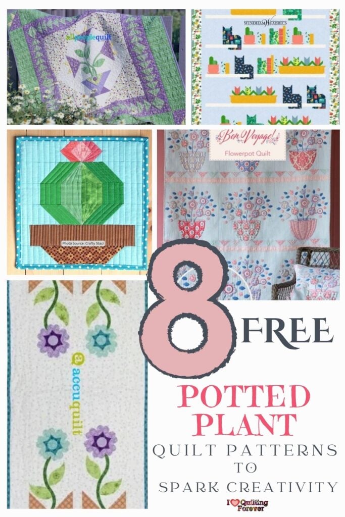 Potted Plant Quilt Patterns Roundup 4 ILQF Pinterest