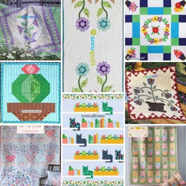 Potted Plant Quilt Patterns Roundup Featured Cover