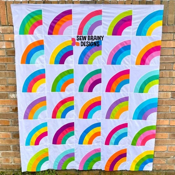 Rainbow Splash Quilt Pattern - etsy