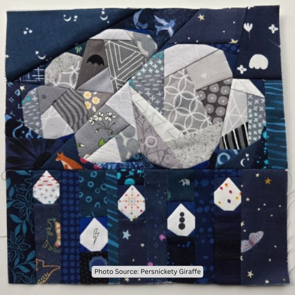 Raindrop Quilt Idea from Persnickety Giraffe