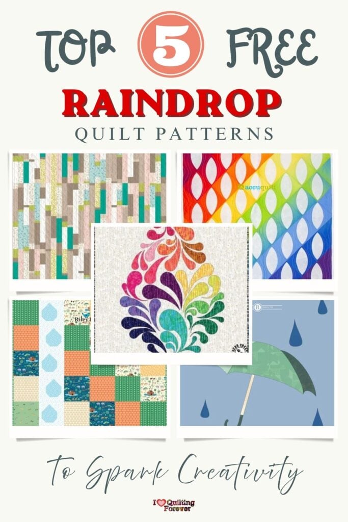 Raindrop Quilt Patterns Roundup 1 ILQF Pinterest