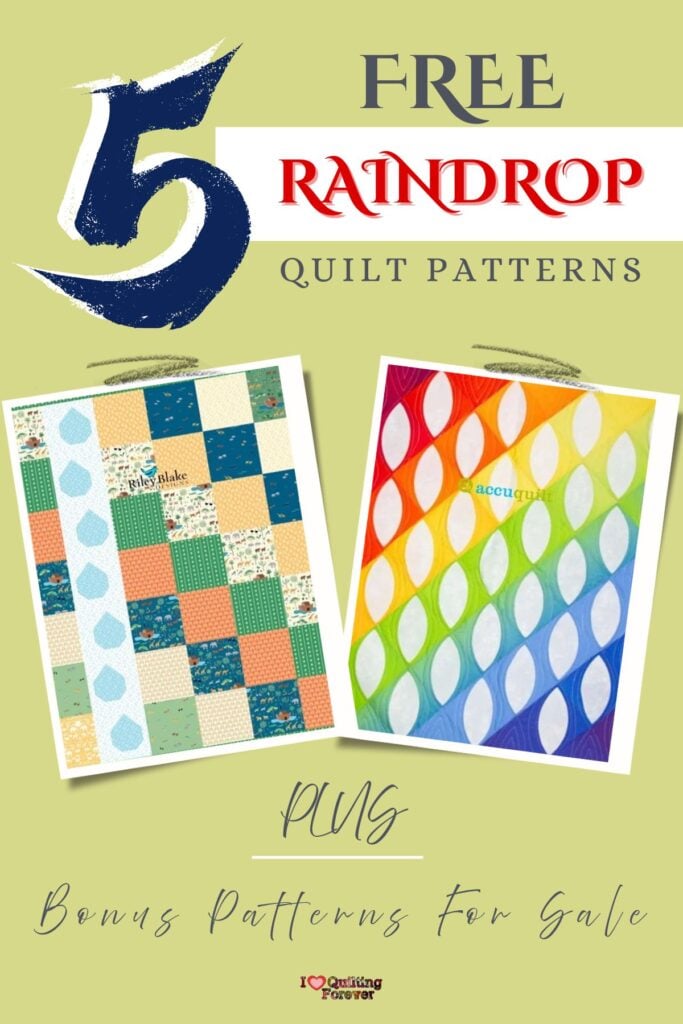 Raindrop Quilt Patterns Roundup 3 ILQF Pinterest