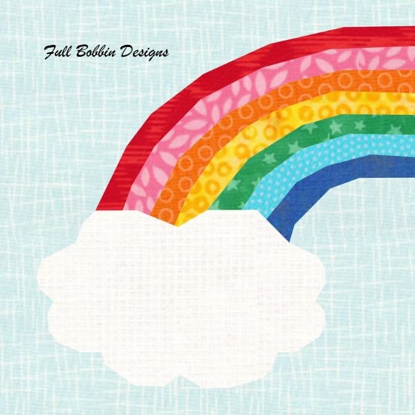 Somewhere Over The Rainbow Quilt Block Pattern - etsy