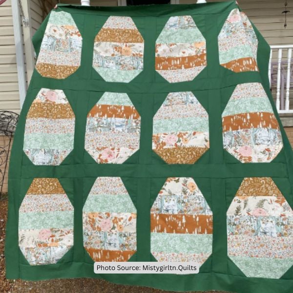 Stripey Egg Quilt Idea from Mistygirltn.Quilts