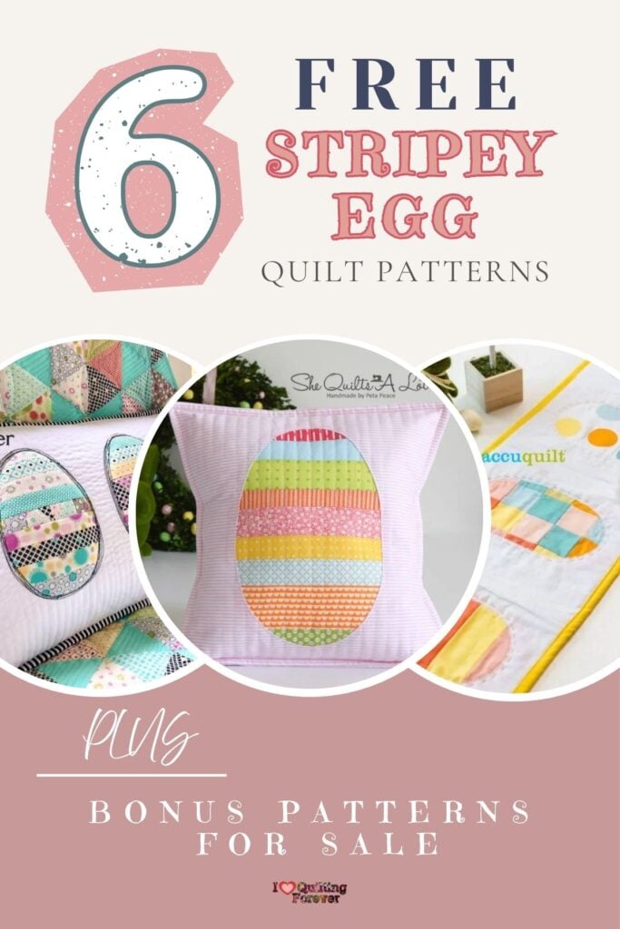 Stripey Egg Quilt Patterns Roundup 1 ILQF Pinterest