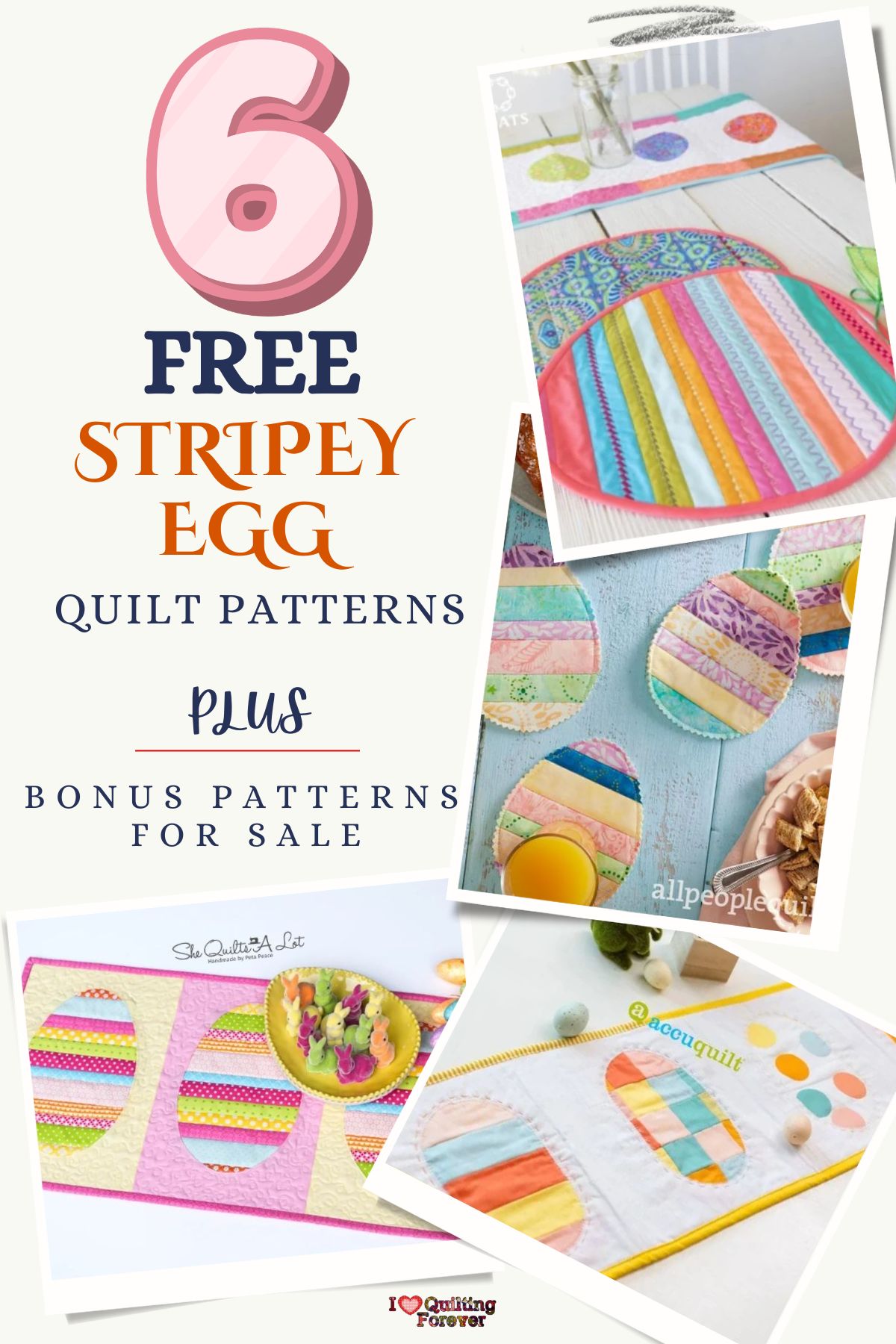 6+ Free Top Patterns Top 6 Free Stripey Egg Quilt Patterns (+8 Bonus Patterns For Sale) - I