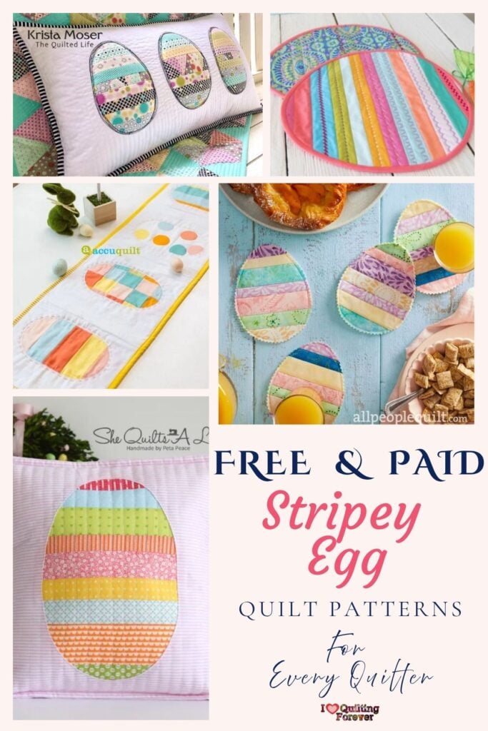 Stripey Egg Quilt Patterns Roundup 3 ILQF Pinterest