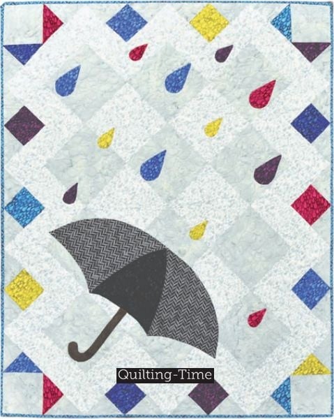 Umbrella Applique Block - free quilt pattern