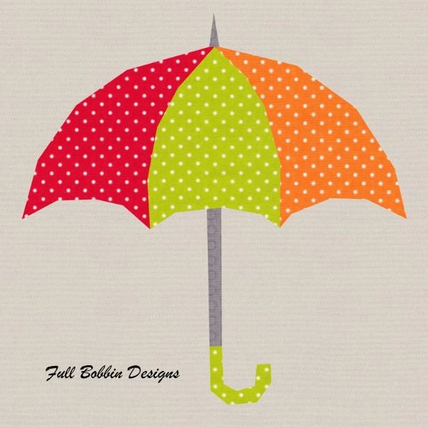 Umbrella FPP Quilt Block Pattern - etsy