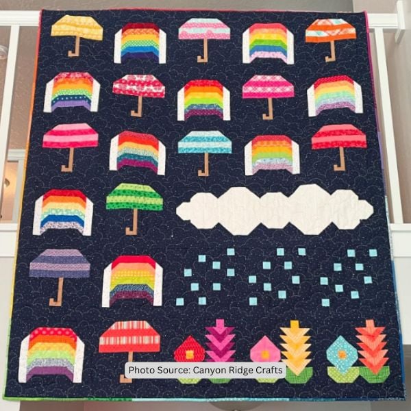 Umbrella Quilt Idea from Canyon Ridge Crafts
