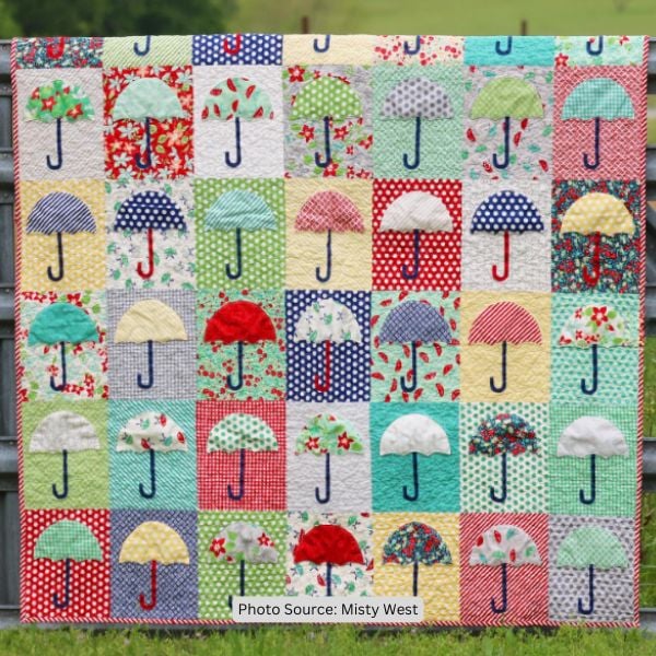 Umbrella Quilt Idea from Misty West