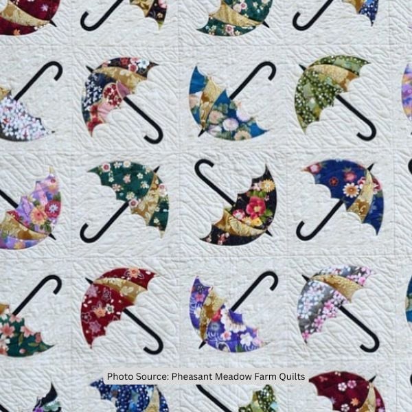 Umbrella Quilt Idea from Pheasant Meadow Farm Quilts